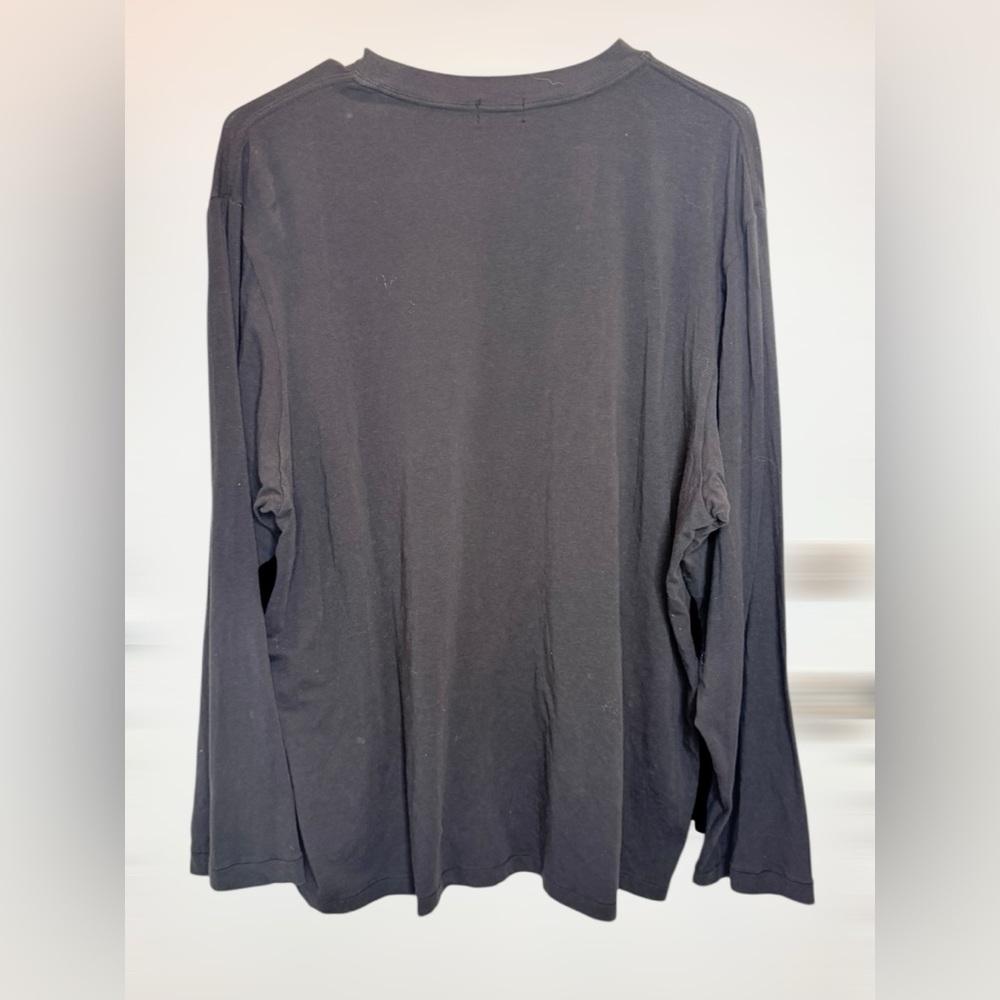 SKIMS Men's Relaxed Long Sleeve T-Shirt Black Size XL - Unisex Boyfriend Fit - Picture 3 of 4